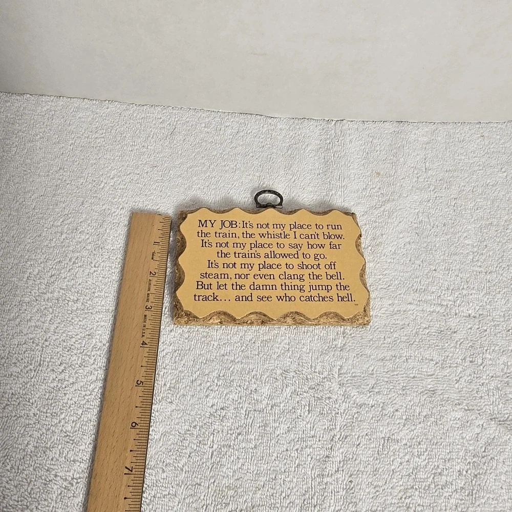 Vintage Paula's Wooden Mottos Sign 